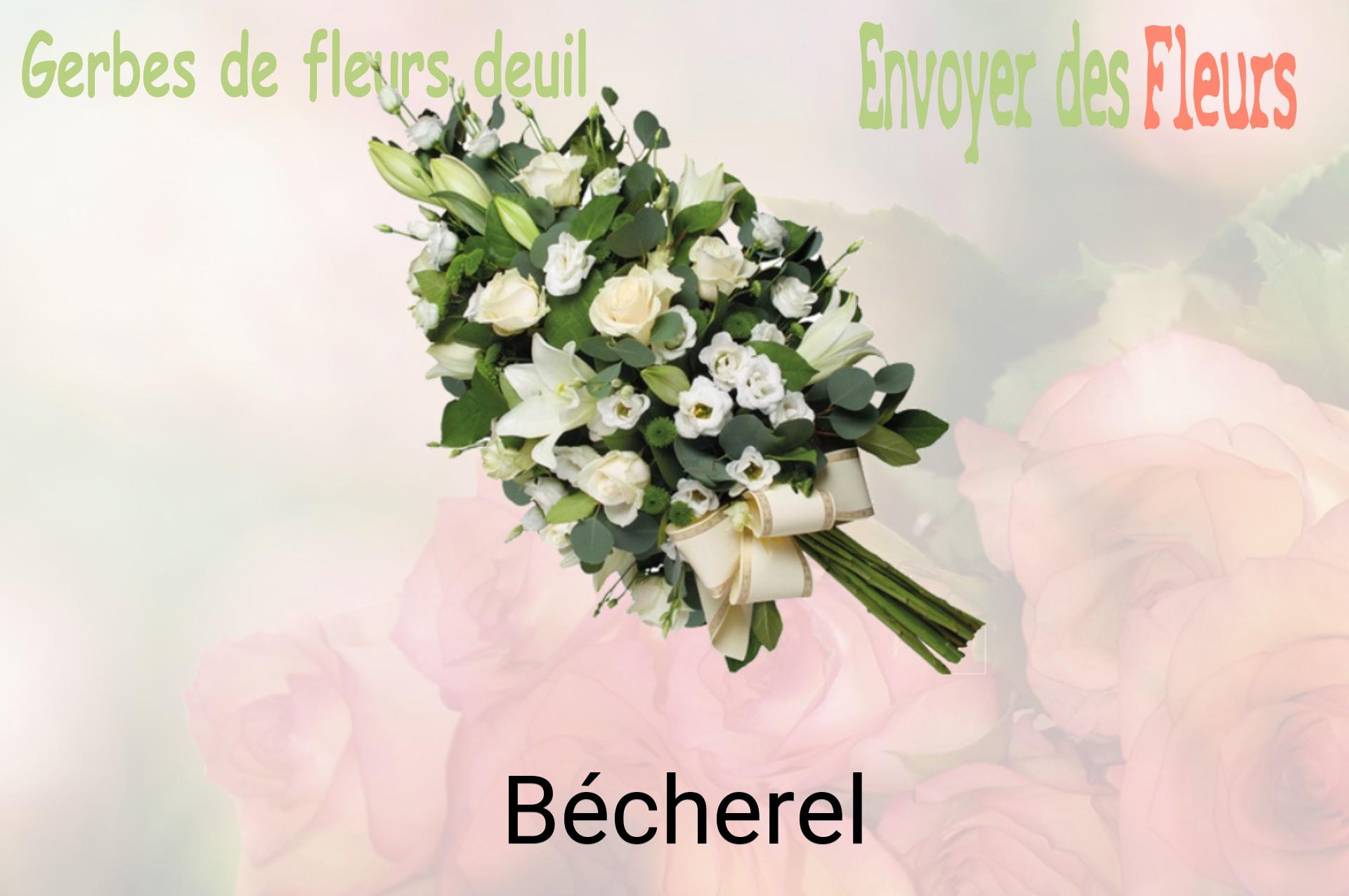 Gerbe de fleurs de deuil livrée à Bécherel